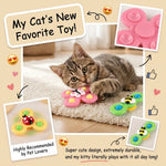 Suction Cup Windmill Cat Toy Set - Spinning Interactive Insect Teasers