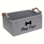 Felt Dog Toy Storage Basket