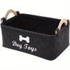 Felt Dog Toy Storage Basket