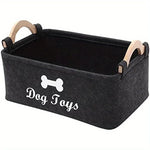 Felt Dog Toy Storage Basket
