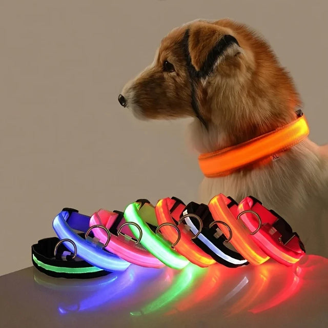 Nylon LED Flashing Glow Dog Collar