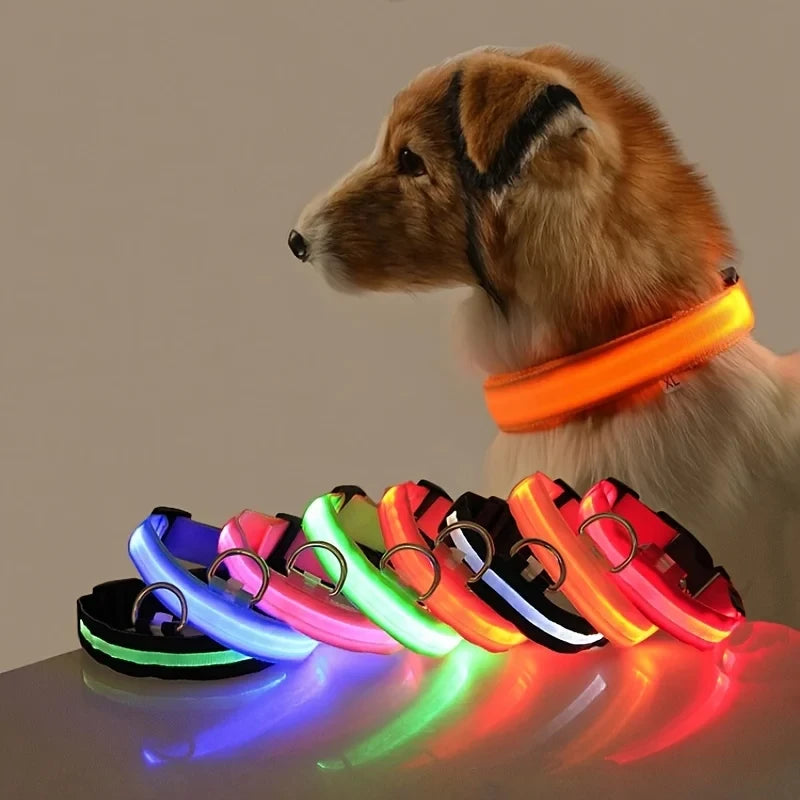 Nylon LED Flashing Glow Dog Collar