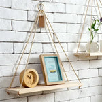 Wooden Hanging Swing Shelf