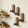 Self Adhesive Walnut Wood Wall Hook