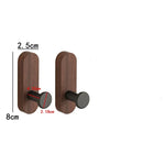 Self Adhesive Walnut Wood Wall Hook