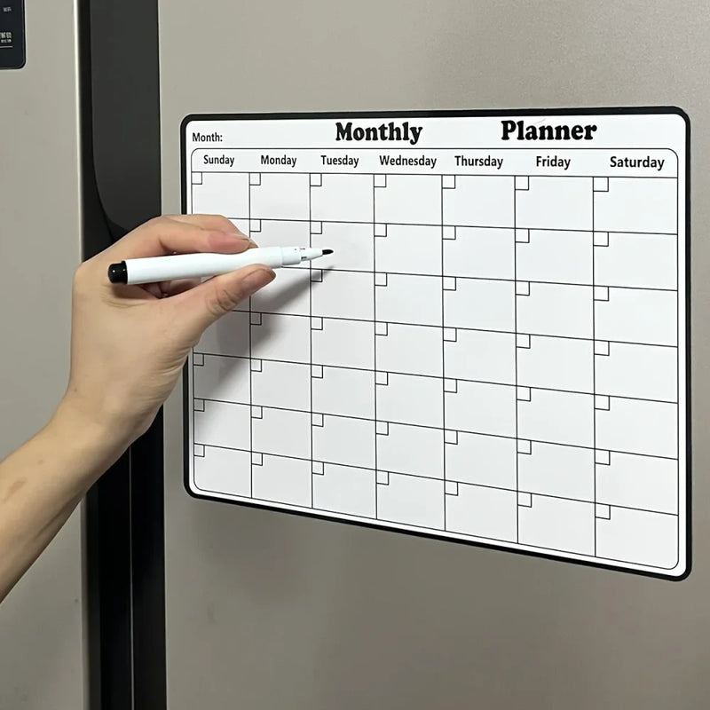 Magnetic Refrigerator Dry Erase Calendar