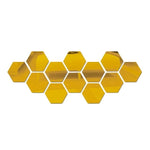 3-D Hexagon Acrylic Mirror Wall Sticker