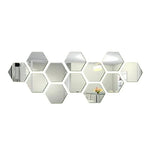 3-D Hexagon Acrylic Mirror Wall Sticker