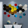 3-D Hexagon Acrylic Mirror Wall Sticker