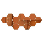 3-D Hexagon Acrylic Mirror Wall Sticker