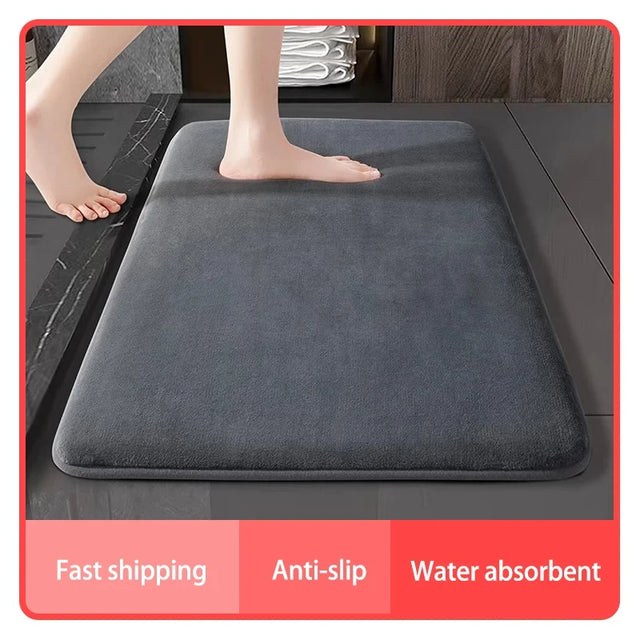 Super Absorbent Coral Velvet Bath Mat