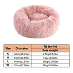 Plush Donut Bed for Cats & Small Dogs