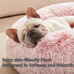 Plush Donut Bed for Cats & Small Dogs