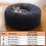 Plush Donut Bed for Cats & Small Dogs
