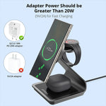 Magnetic 3 in 1 Wireless Charger Station for Samsung Ultra S24/S25/S26 Fast Charging Stand for Galaxy Watch 8/7/6/Earbuds