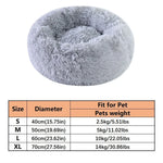 Plush Donut Bed for Cats & Small Dogs