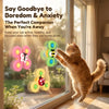 Suction Cup Windmill Cat Toy Set - Spinning Interactive Insect Teasers