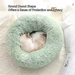 Plush Donut Bed for Cats & Small Dogs