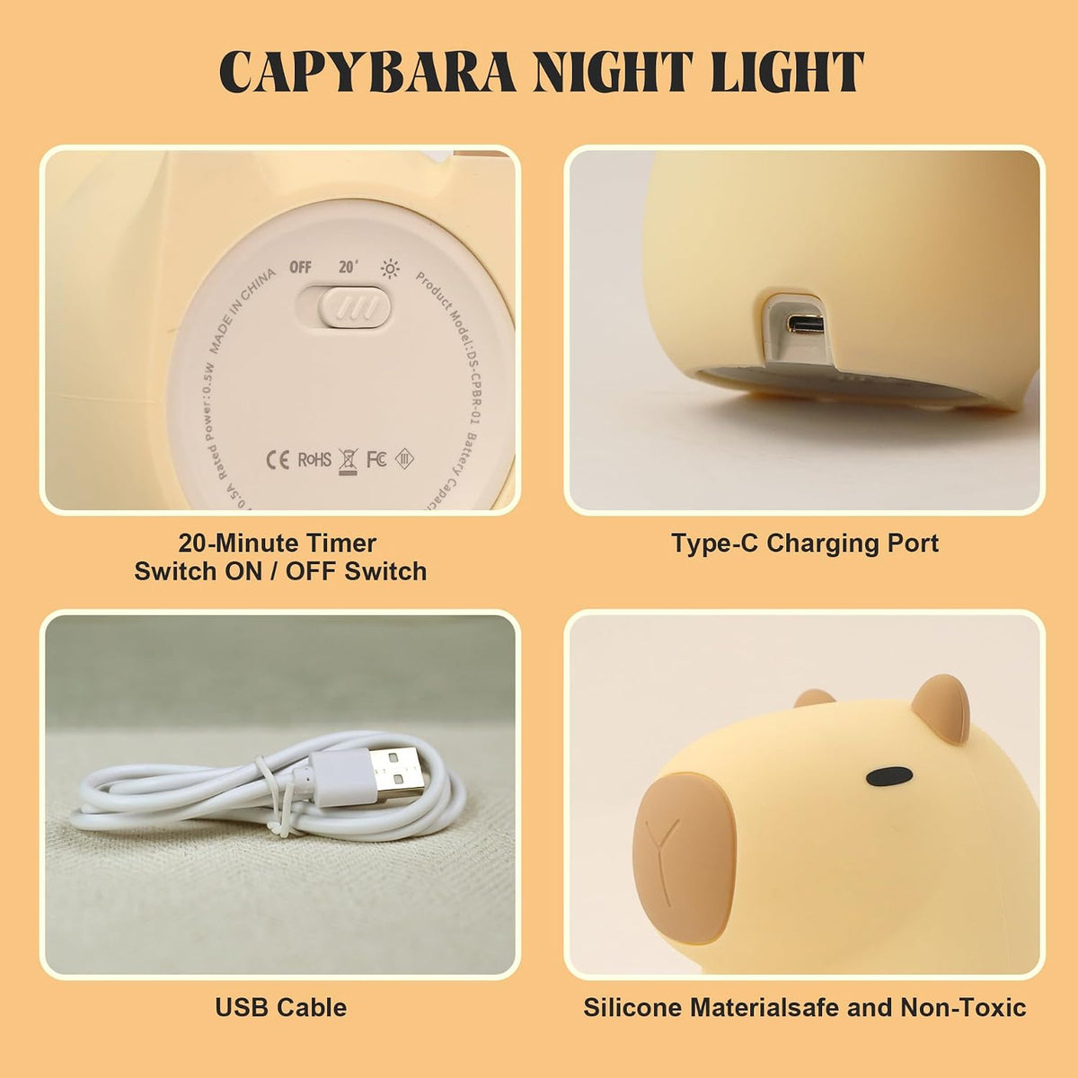 Capybara Night Light