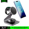 Magnetic 3 in 1 Wireless Charger Station for Samsung Ultra S24/S25/S26 Fast Charging Stand for Galaxy Watch 8/7/6/Earbuds
