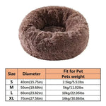 Plush Donut Bed for Cats & Small Dogs