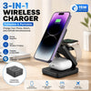 Magnetic 3 in 1 Wireless Charger Station for Apple iPhone Fast Charging Stand for Apple Watch &amp; Airpods