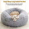 Plush Donut Bed for Cats & Small Dogs