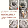 Plush Donut Bed for Cats & Small Dogs